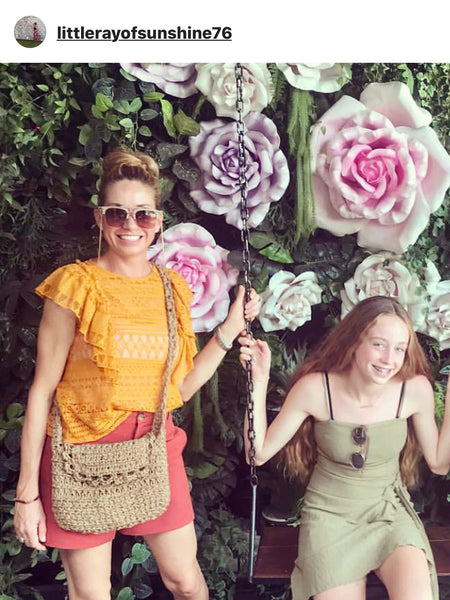 Crocheted Jute Cross Body Bag • (Natural)