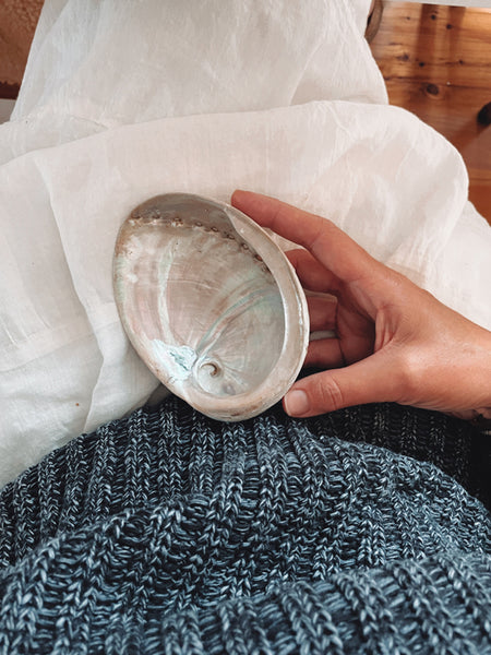 Natural Australian Abalone Shell for Smudging MEDIUM (12cm)