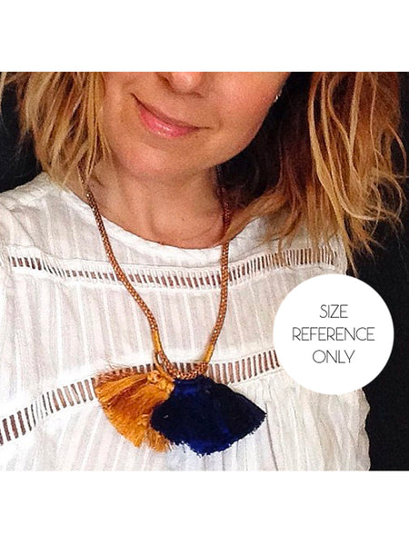 Krysos + Chandi Nima Tassel Necklace (Copper/Mustard)