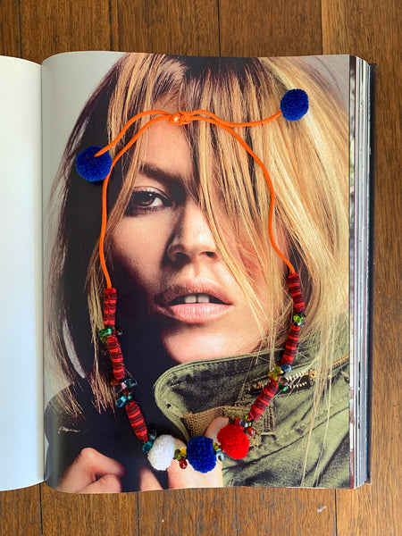 PERU Pom Pom Necklace (Orange/Multi)