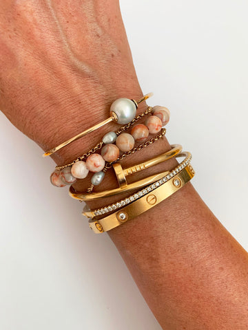 RED MOSS AGATE Crystal Bracelet