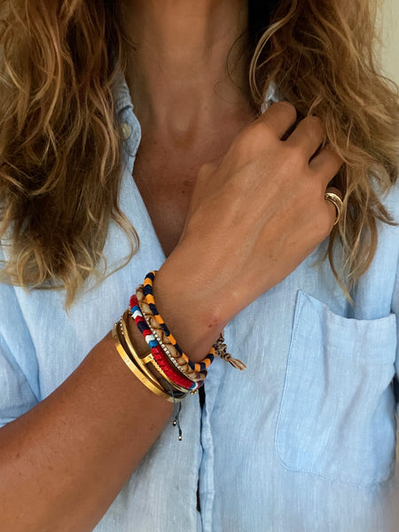 YUKI Herringbone Enamel Bracelet (Cherokee)