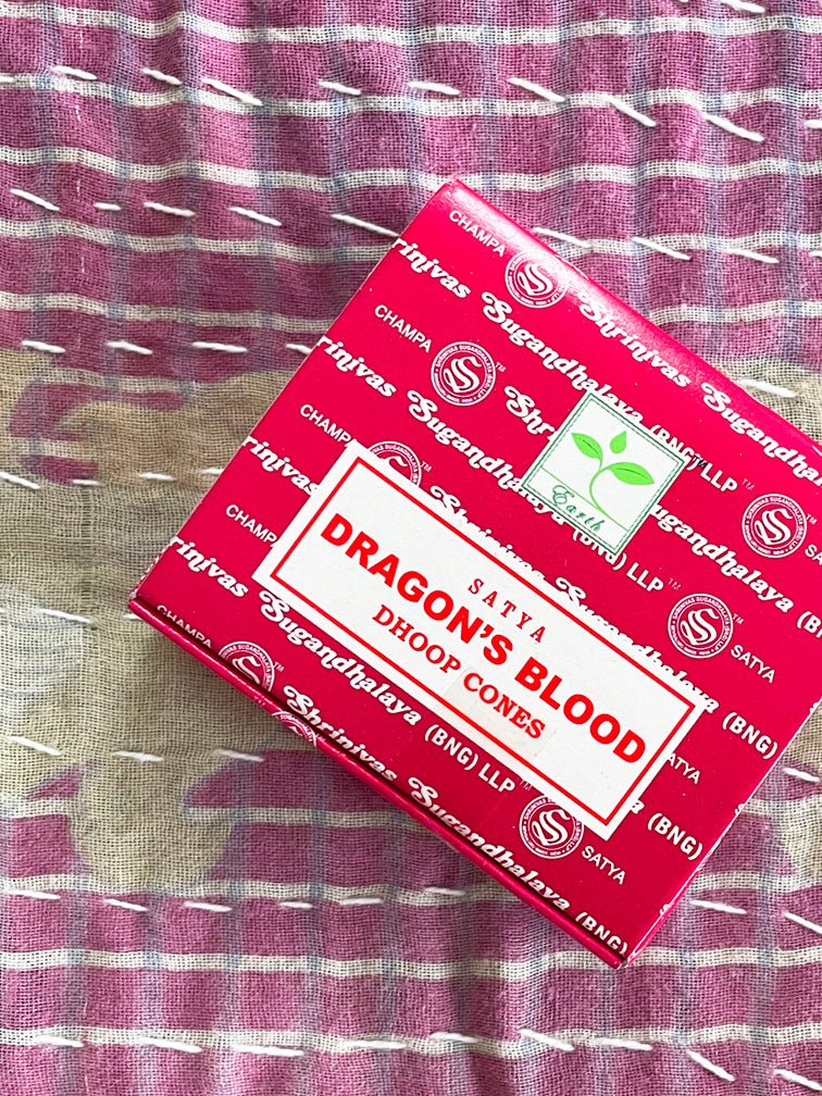 Satya Incense Cones DRAGONS BLOOD (Box of 12)