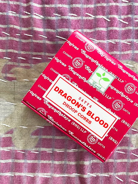 Satya Incense Cones DRAGONS BLOOD (Box of 12)