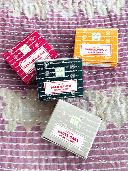 Satya Incense Cones DRAGONS BLOOD (Box of 12)