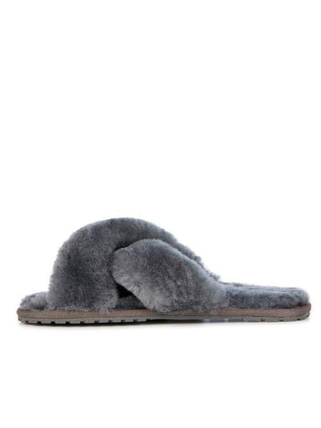 EMU Australia Shearling "Mayberry" Slides (Charcoal)