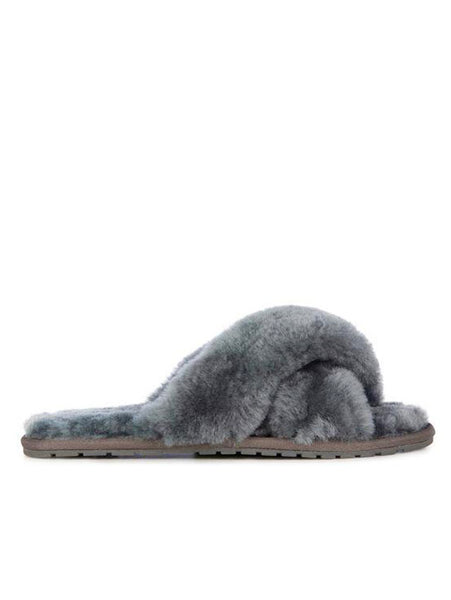 EMU Australia Shearling "Mayberry" Slides (Charcoal)