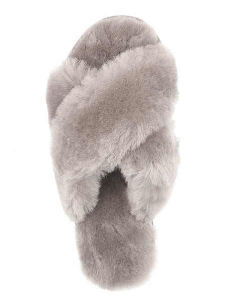 EMU Australia Shearling "Mayberry" Slides (Dove Grey)