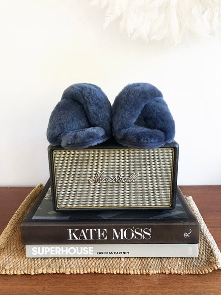 EMU Australia Shearling "Mayberry" Slides (Midnight)