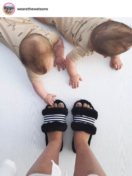 EMU Australia Shearling "Wrenlette" Slides (Black)