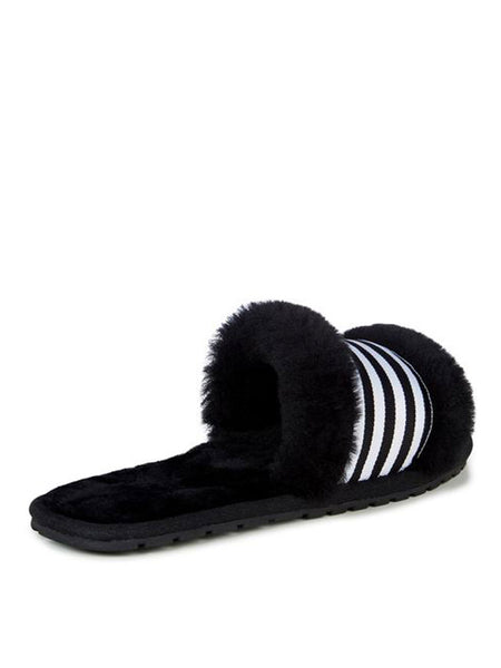 EMU Australia Shearling "Wrenlette" Slides (Black)