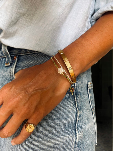 STARSTRUCK Bead + Pearl Bracelet (Apple) • LAST ONE