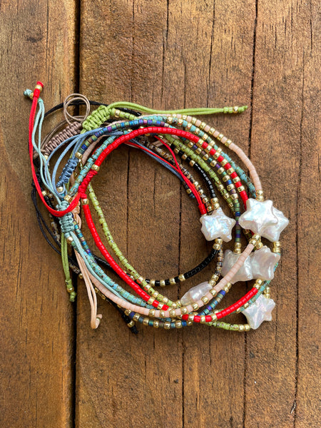 STARSTRUCK Bead + Pearl Bracelet (Apple) • LAST ONE