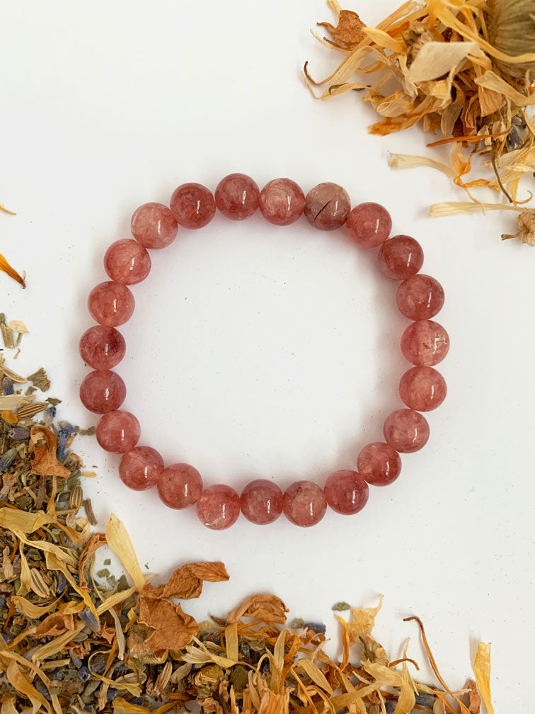 STRAWBERRY QUARTZ Crystal Bracelet