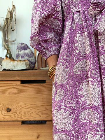 Chowchilla Vintage Indian Empire Dress "Lilah" • LAST ONE (Size Medium)