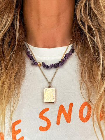 The Surfer Boy Necklace (Amethyst)