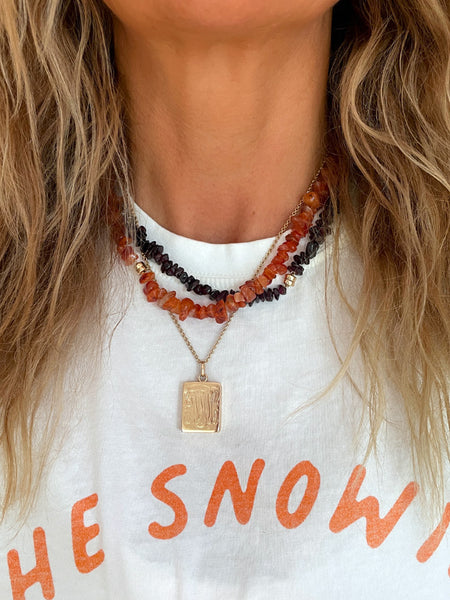 The Surfer Boy Necklace (Carnelian)