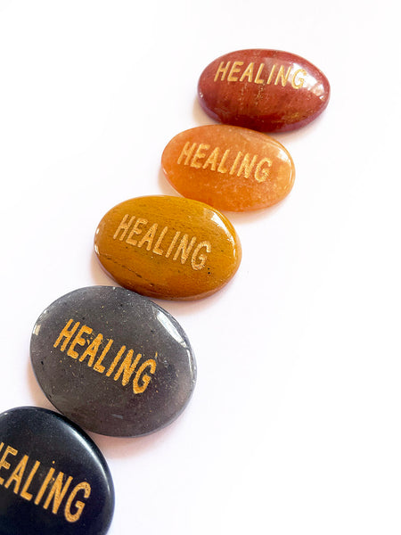 Palm Stone Word Crystal (HEALING)