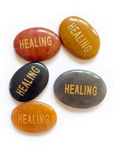 Palm Stone Word Crystal (HEALING)