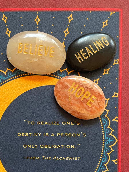 Palm Stone Word Crystal (HEALING)