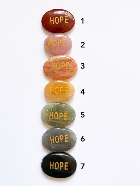 Palm Stone Word Crystal (HOPE)