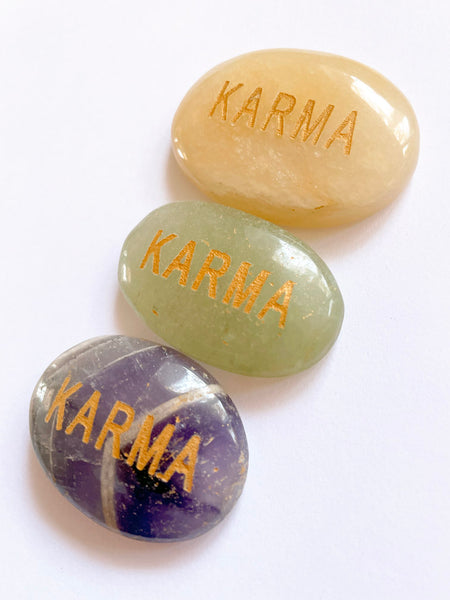 Palm Stone Word Crystal (KARMA)