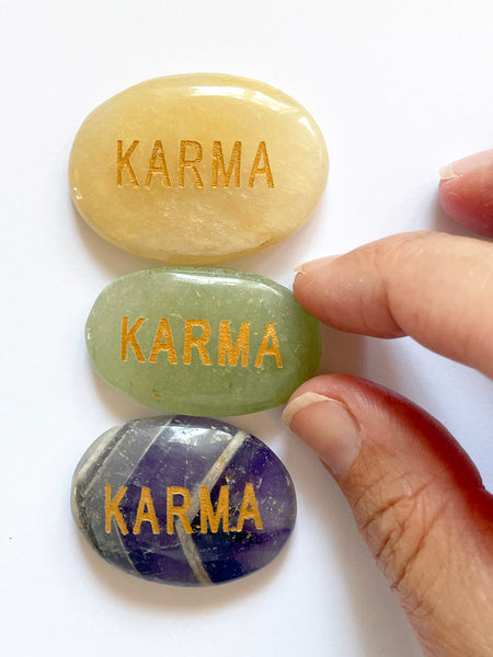 Palm Stone Word Crystal (KARMA)