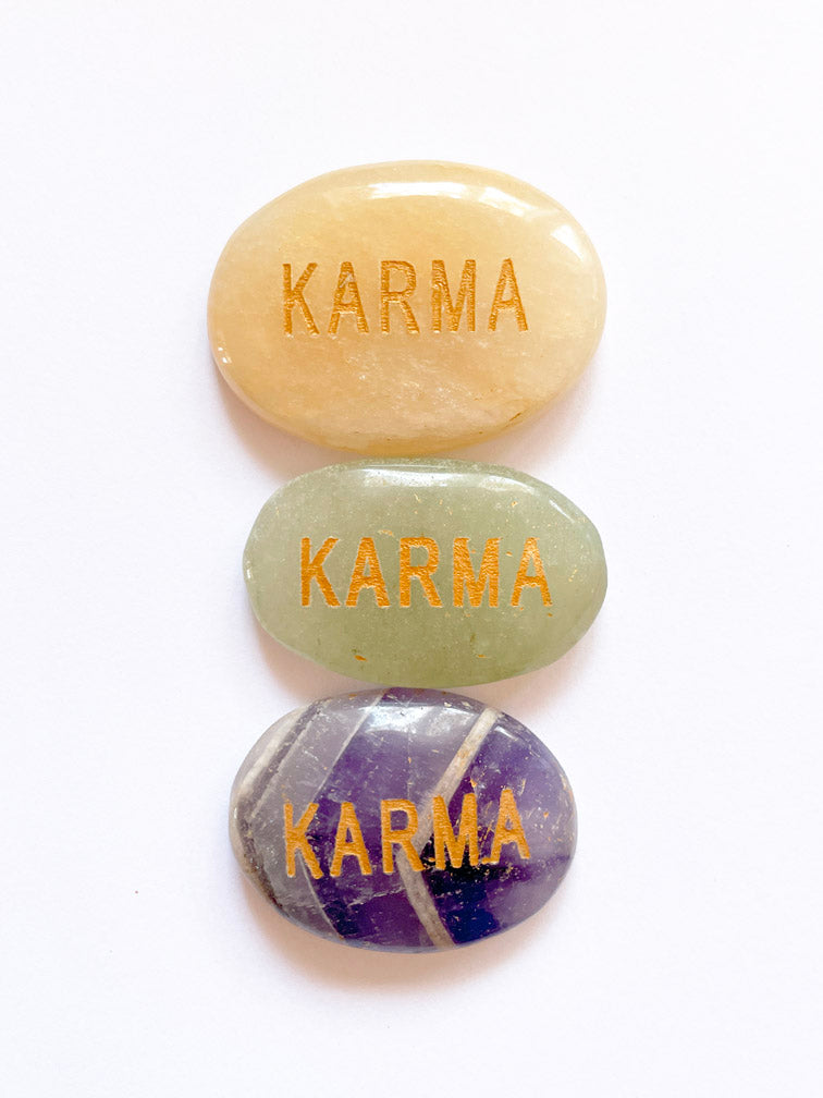 Palm Stone Word Crystal (KARMA)