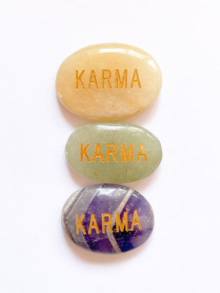 Palm Stone Word Crystal (KARMA)
