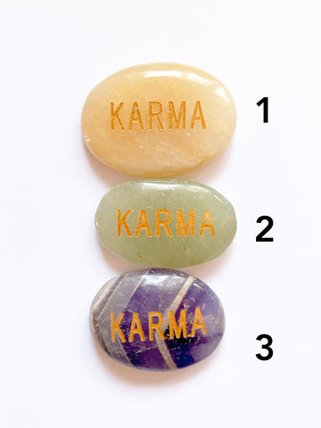 Palm Stone Word Crystal (KARMA)