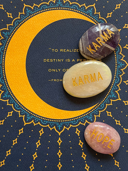 Palm Stone Word Crystal (KARMA)