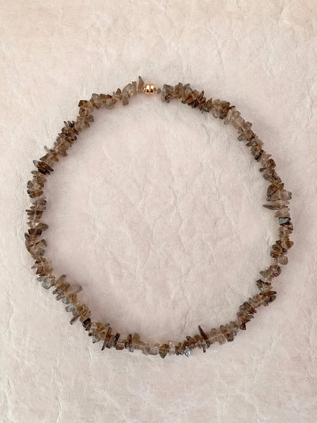 The Surfer Boy Necklace (Smoky Quartz)
