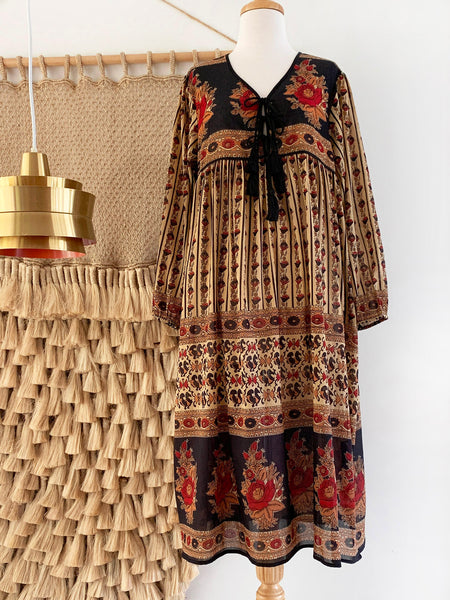 Chowchilla Vintage Indian GYPSET Dress • "Anouk" • BACK IN STOCK