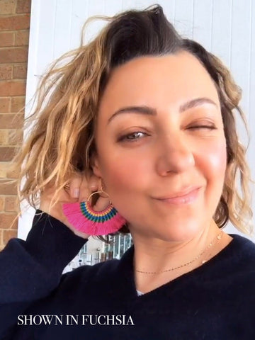 Havanah Ray Tassel Earrings (Tangerine)