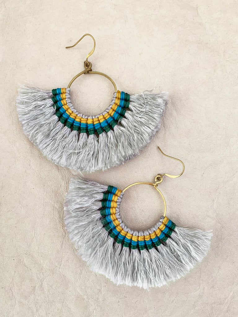 Havanah Ray Tassel Earrings (Slate)
