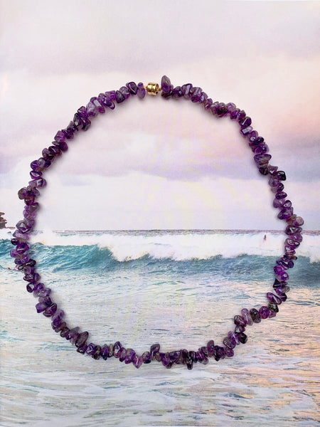 The Surfer Boy Necklace (Amethyst)