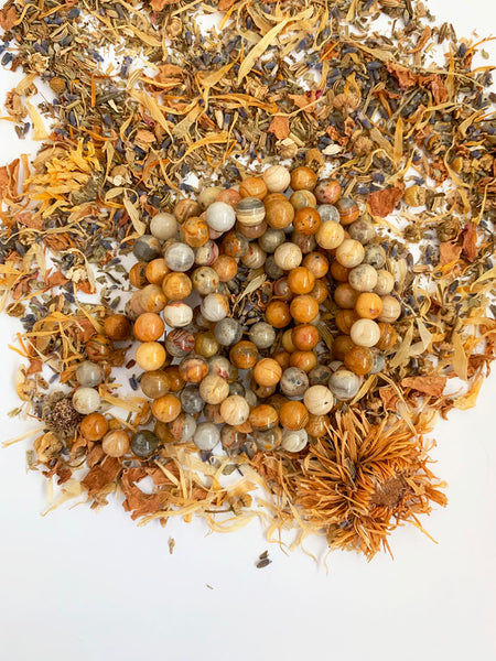 YELLOW LACE AGATE Crystal Bracelet