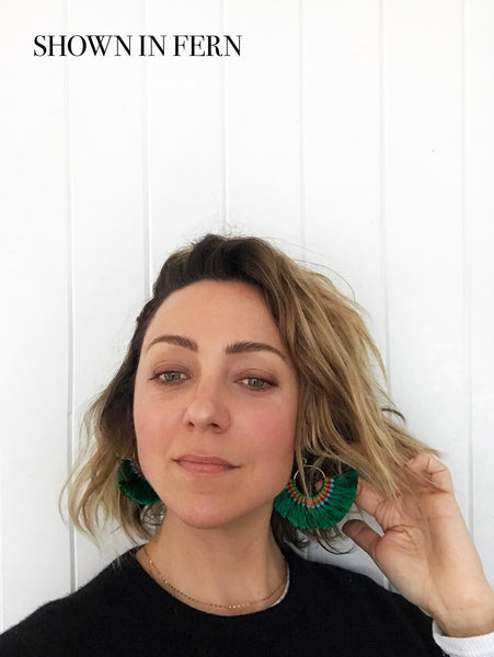 Havanah Ray Tassel Earrings (Slate)