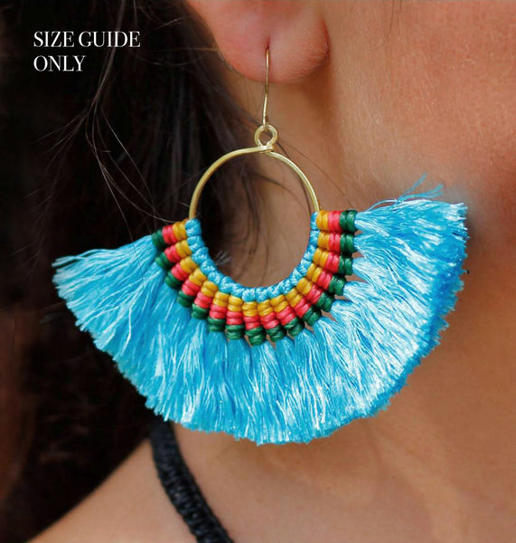 Havanah Ray Tassel Earrings (Mocha)