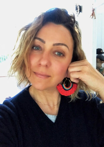 Havanah Ray Tassel Earrings (Tomato)